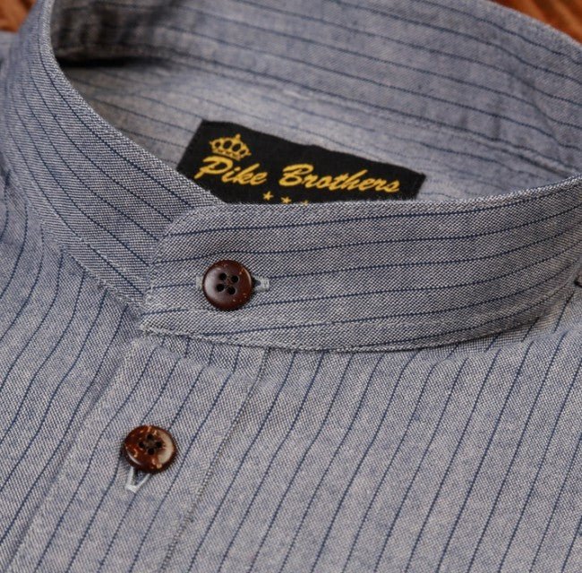 Pike Brothers1923 Buccanoy Shirt Grey StripedShirtBritish Parts Lucerne
