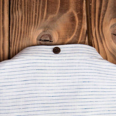 Pike Brothers1923 Buccanoy Shirt Linen White BlueShirtBritish Parts Lucerne