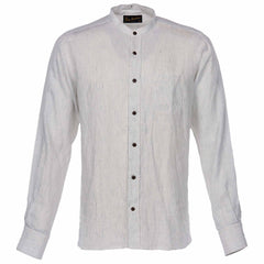 Pike Brothers1923 Buccanoy Shirt Linen White BlueShirtBritish Parts Lucerne