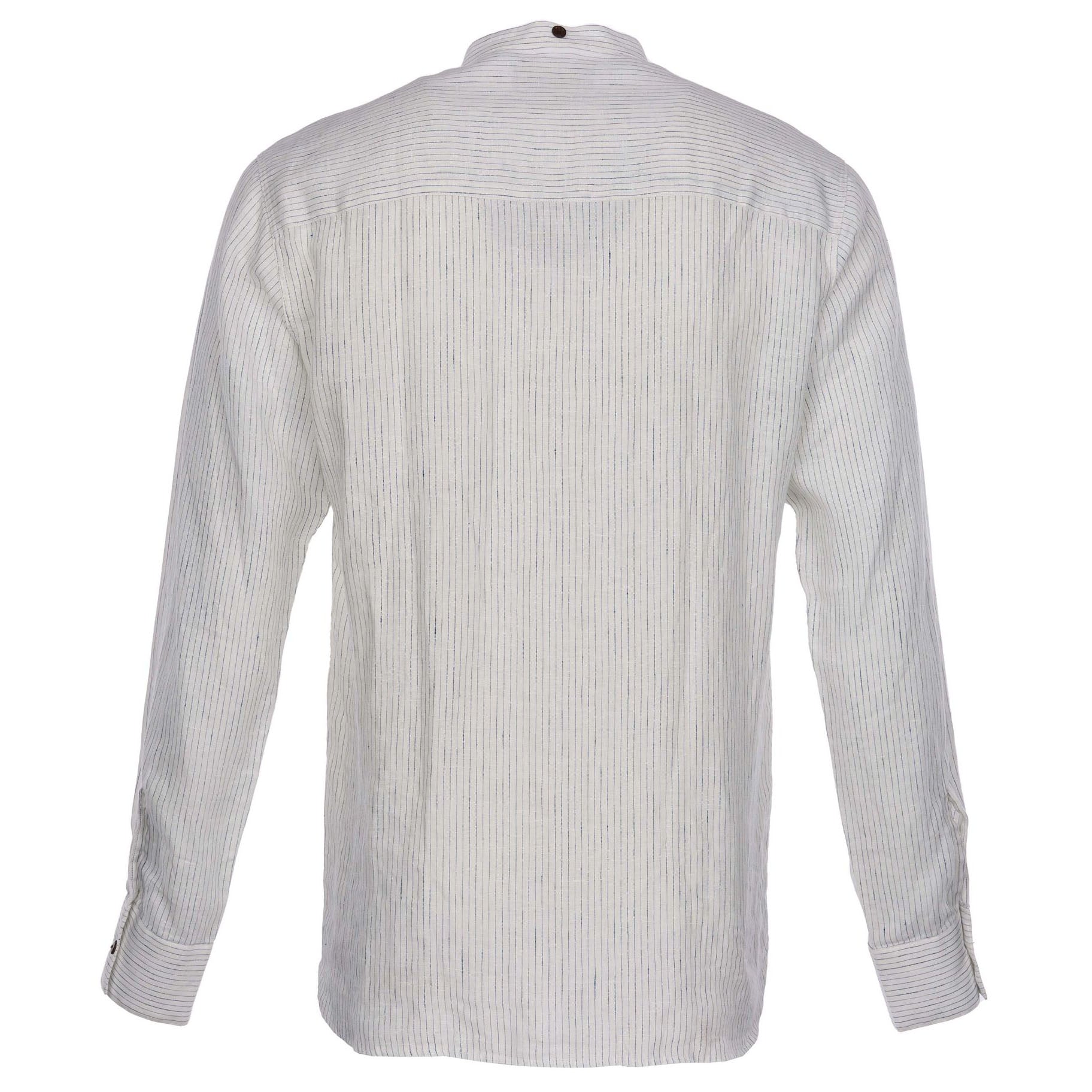 Pike Brothers1923 Buccanoy Shirt Linen White BlueShirtBritish Parts Lucerne