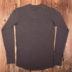 Pike Brothers1927 Henley Shirt long sleeve brown melangeHenleyBritish Parts Lucerne