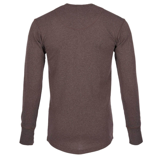 Pike Brothers1927 Henley Shirt long sleeve brown melangeHenleyBritish Parts Lucerne