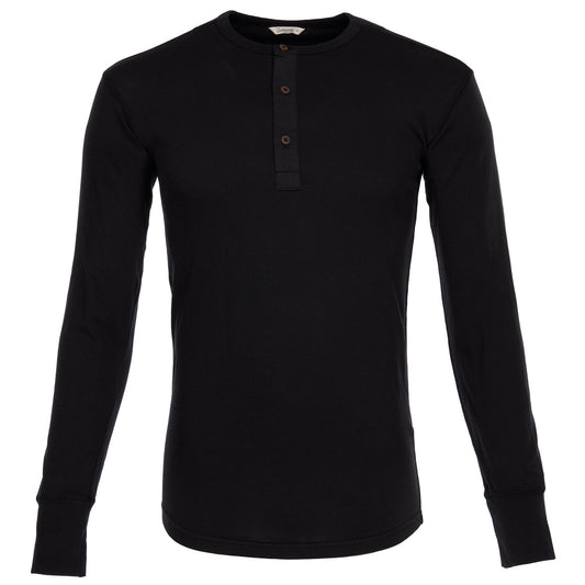 Pike Brothers1927 Henley Shirt long sleeve faded blackHenleyBritish Parts Lucerne
