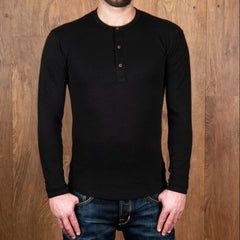 Pike Brothers1927 Henley Shirt long sleeve faded blackHenleyBritish Parts Lucerne