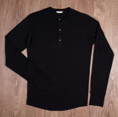 Pike Brothers1927 Henley Shirt long sleeve faded blackHenleyBritish Parts Lucerne