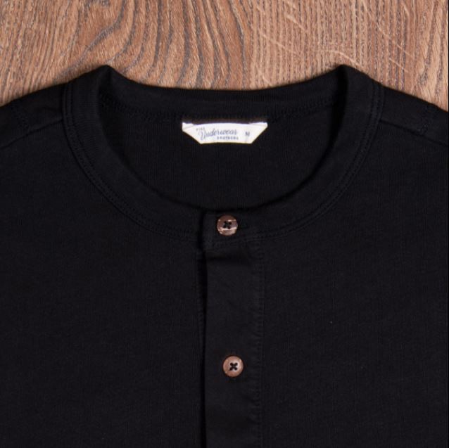 Pike Brothers1927 Henley Shirt long sleeve faded blackHenleyBritish Parts Lucerne