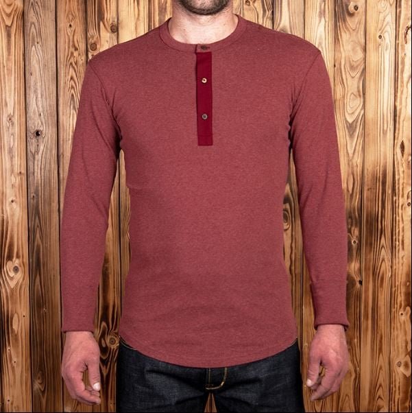 Pike Brothers1927 Henley Shirt long sleeve garnet redHenleyBritish Parts Lucerne