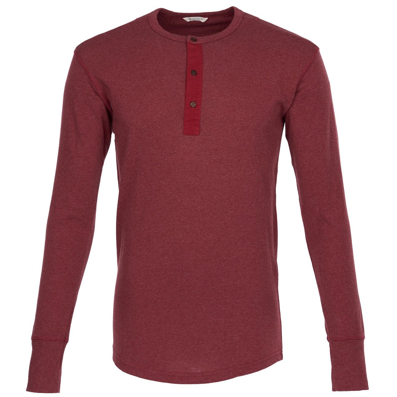 Pike Brothers1927 Henley Shirt long sleeve garnet redHenleyBritish Parts Lucerne