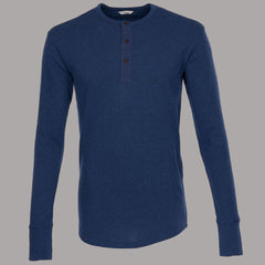 Pike Brothers1927 Henley Shirt long sleeve Indigo MelangeHenleyBritish Parts Lucerne