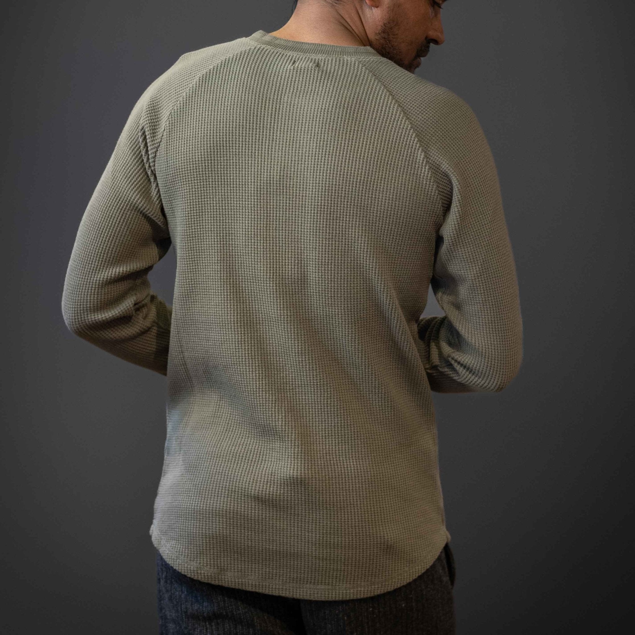 Pike Brothers1936 Waffle Shirt ArmyHenleyBritish Parts Lucerne