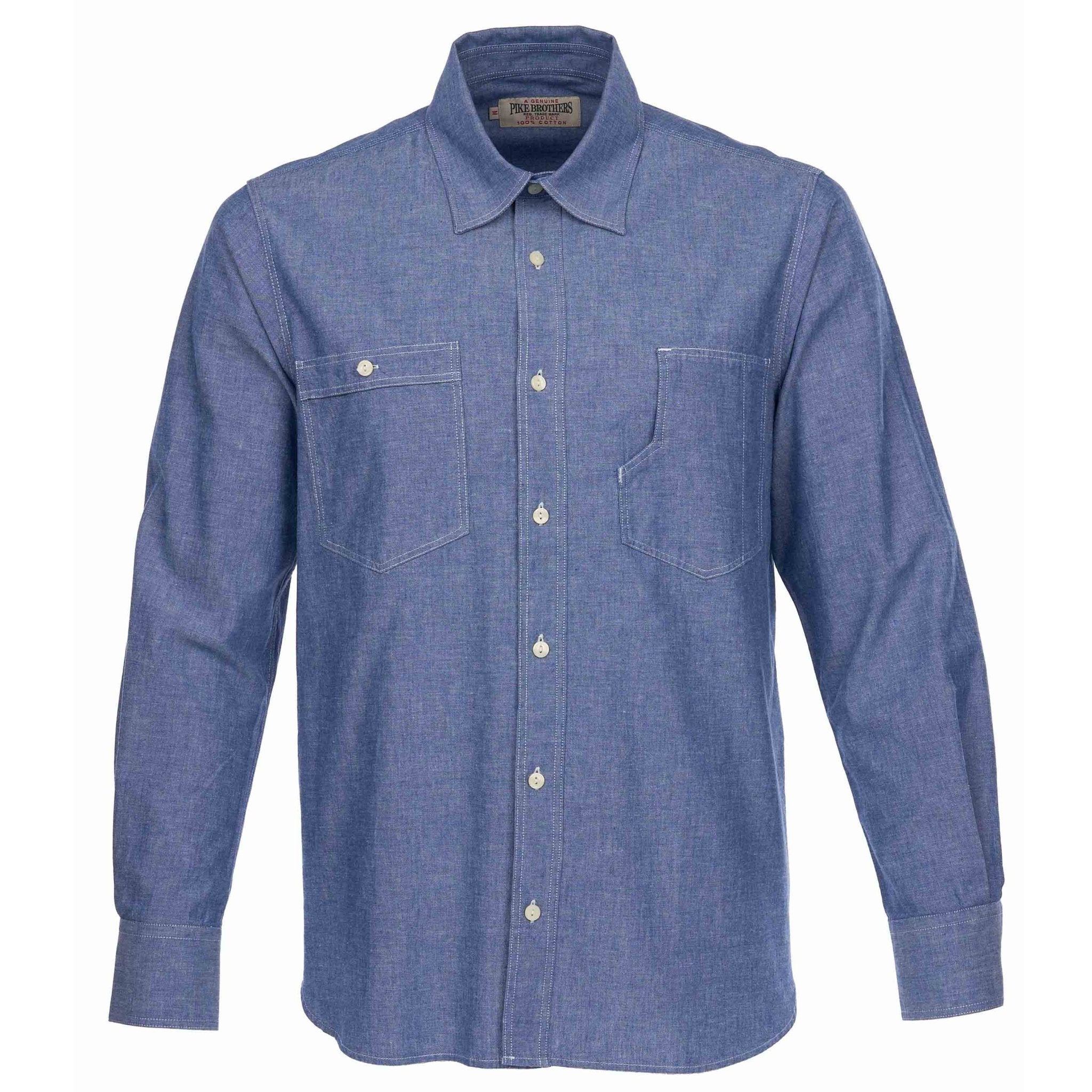 Pike Brothers1937 Roamer Shirt blue chambreyShirtBritish Parts Lucerne