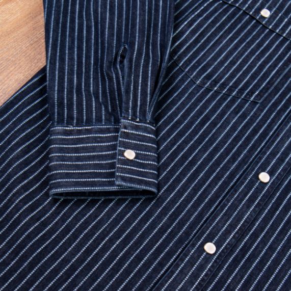 Pike Brothers1937 Roamer Shirt Blue Wabash DenimShirtBritish Parts Lucerne