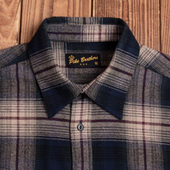 Pike Brothers1937 Roamer Shirt Flannel Blue Beige CheckShirtBritish Parts Lucerne