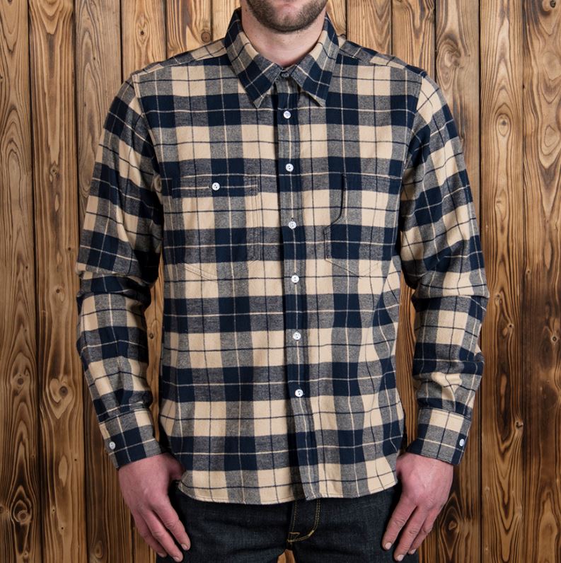 Pike Brothers1937 Roamer Shirt Flannel BlueShirtBritish Parts Lucerne