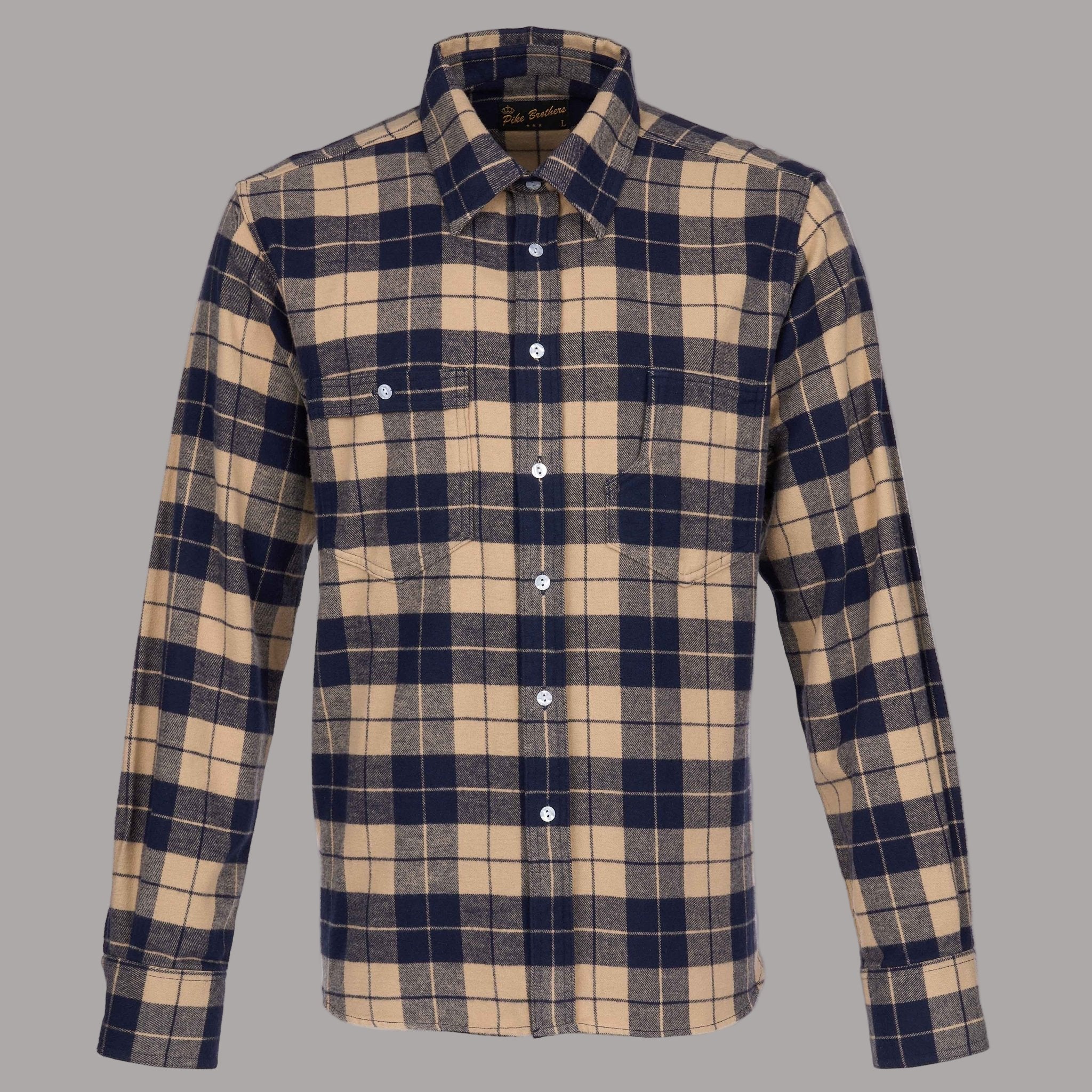 Pike Brothers1937 Roamer Shirt Flannel BlueShirtBritish Parts Lucerne