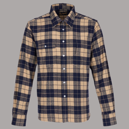 Pike Brothers1937 Roamer Shirt Flannel BlueShirtBritish Parts Lucerne