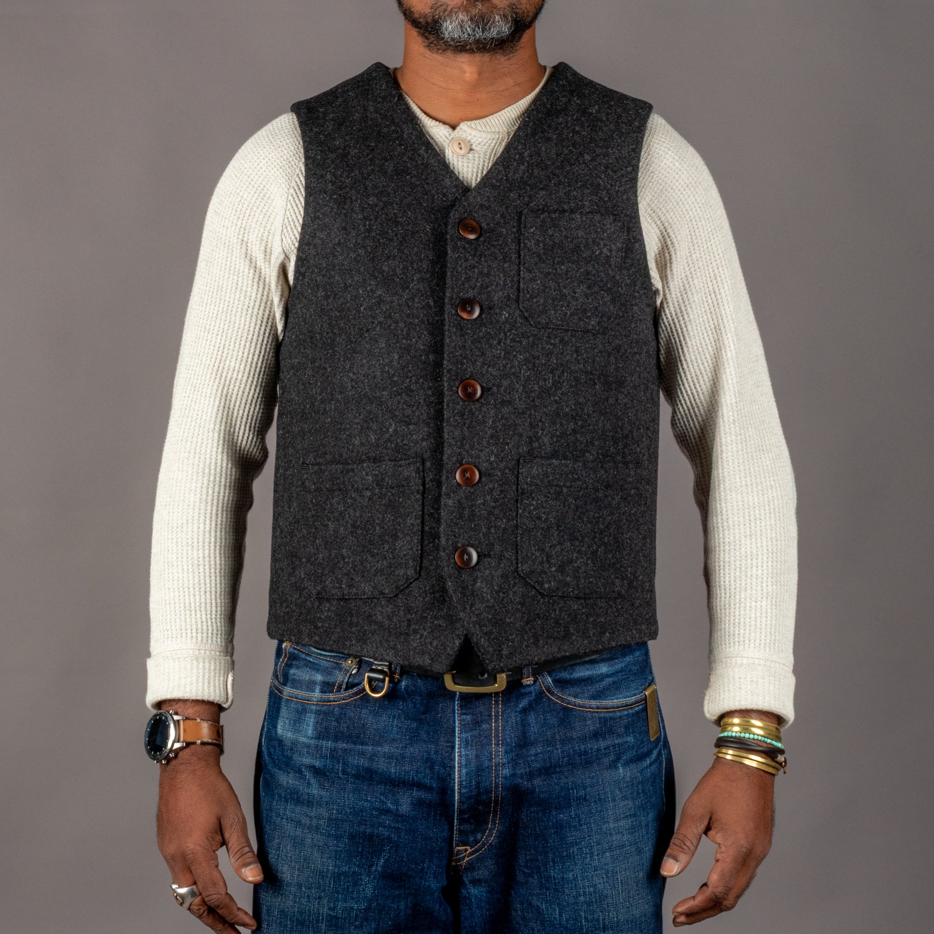 Pike Brothers1937 Roamer Vest Beaver BlackVestsBritish Parts Lucerne