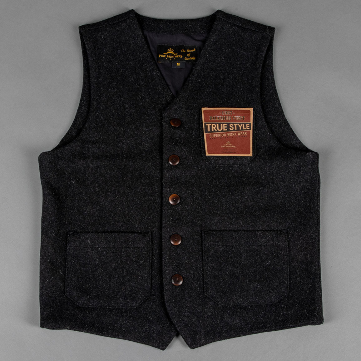 Pike Brothers1937 Roamer Vest Beaver BlackVestsBritish Parts Lucerne