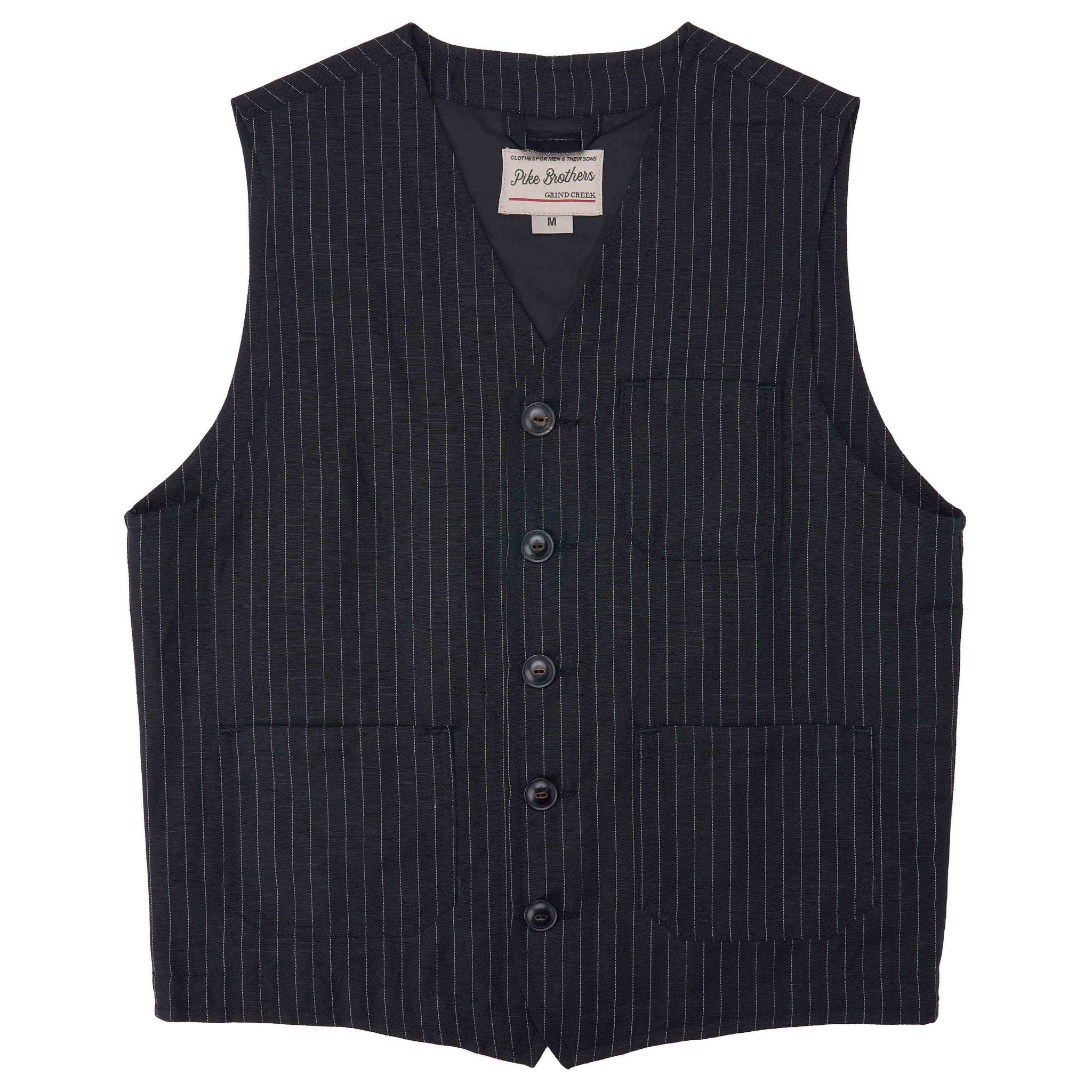 Pike Brothers1937 Roamer Vest Chicago BlackVestsBritish Parts Lucerne