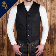 Pike Brothers1937 Roamer Vest Elephant Skin BlackVestsBritish Parts Lucerne