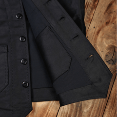 Pike Brothers1937 Roamer Vest Elephant Skin BlackVestsBritish Parts Lucerne