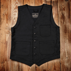 Pike Brothers1937 Roamer Vest Elephant Skin BlackVestsBritish Parts Lucerne