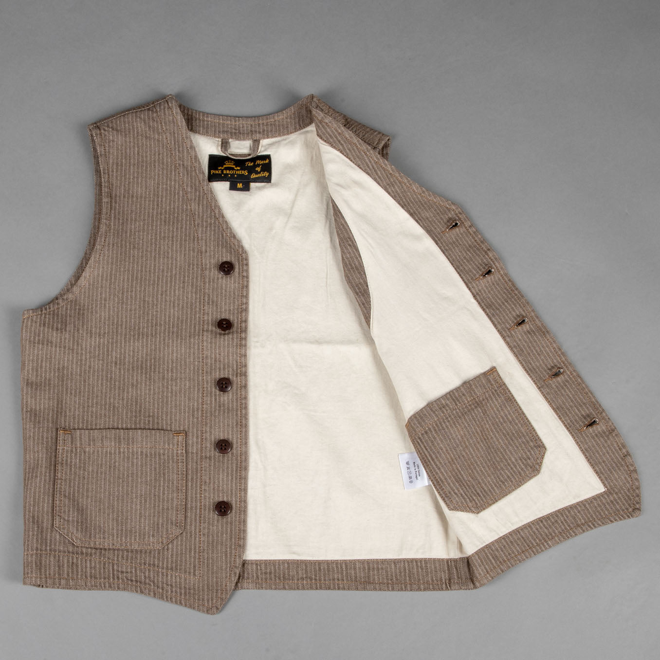 Pike Brothers1937 Roamer Vest HBT BrownVestsBritish Parts Lucerne