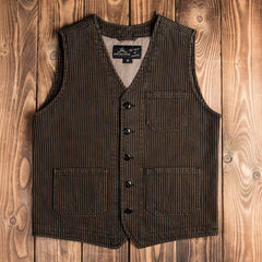 Pike Brothers1937 Roamer Vest Hickory Stripes BrownVestsBritish Parts Lucerne