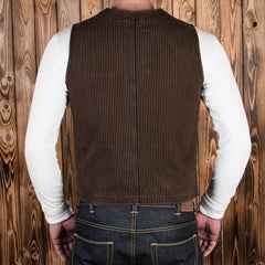 Pike Brothers1937 Roamer Vest Hickory Stripes BrownVestsBritish Parts Lucerne