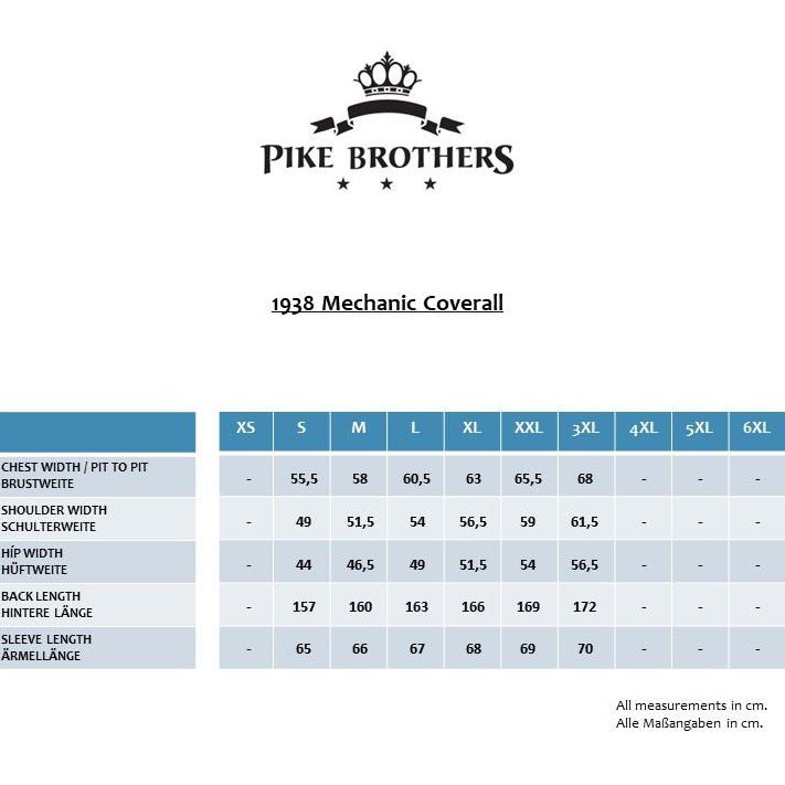 Pike Brothers1938 Mechanic Coverall off whiteCoverallBritish Parts Lucerne