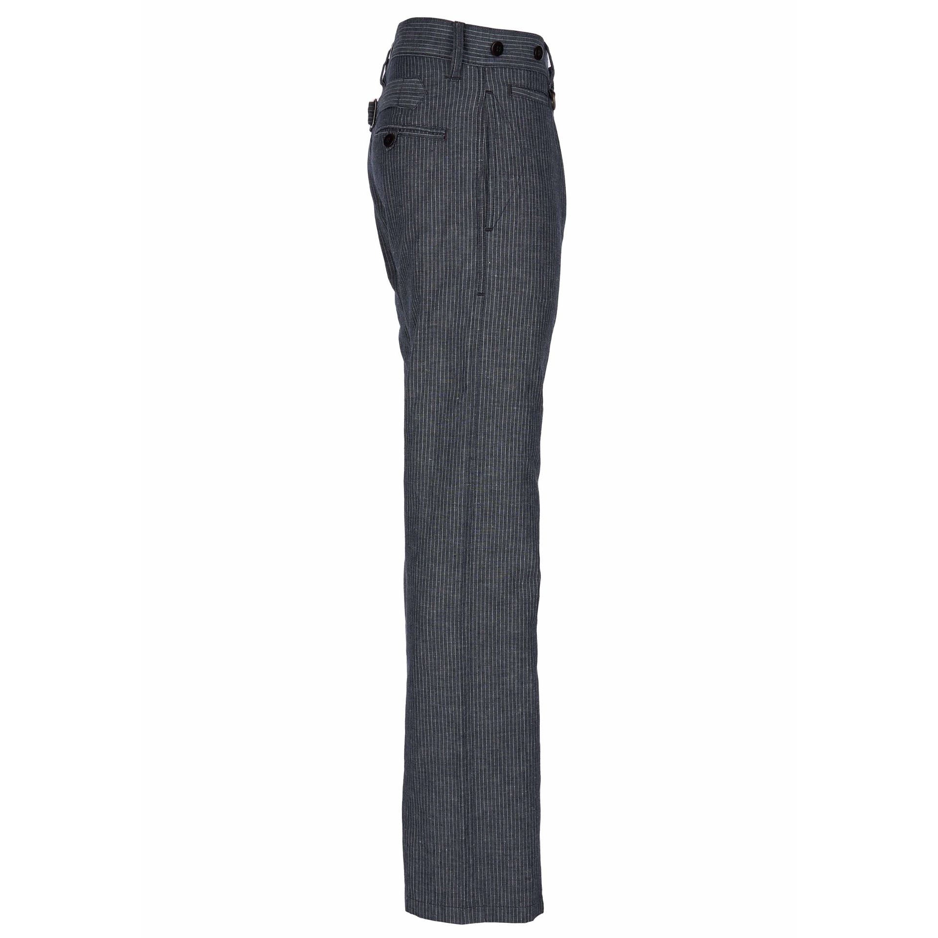 Pike Brothers1942 Hunting Pant Grey Striped LinenPantsBritish Parts Lucerne