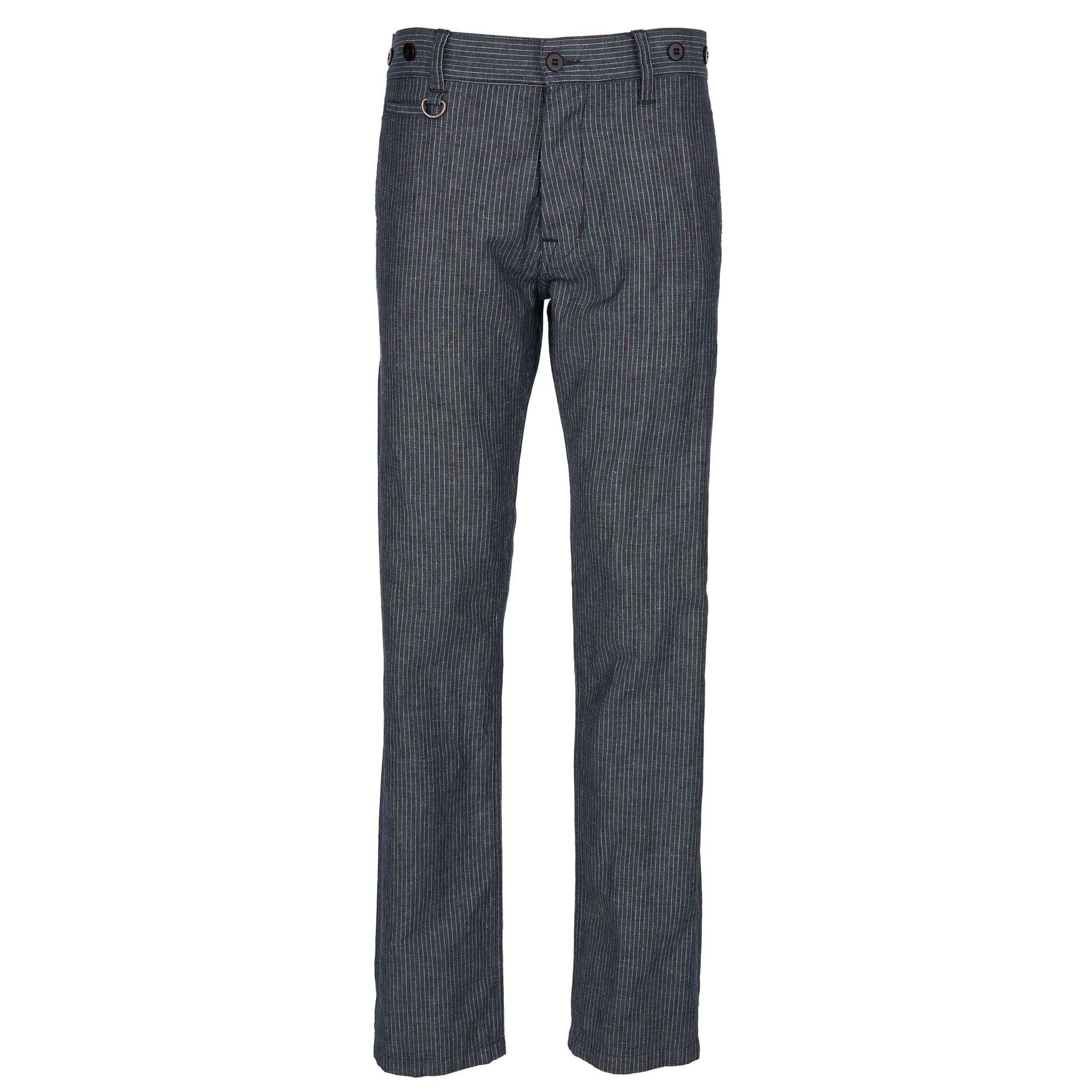 Pike Brothers1942 Hunting Pant Grey Striped LinenPantsBritish Parts Lucerne