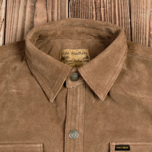 Pike Brothers 1943 CPO Leather Shirt Mulholland brown Shirt British Parts Luzern