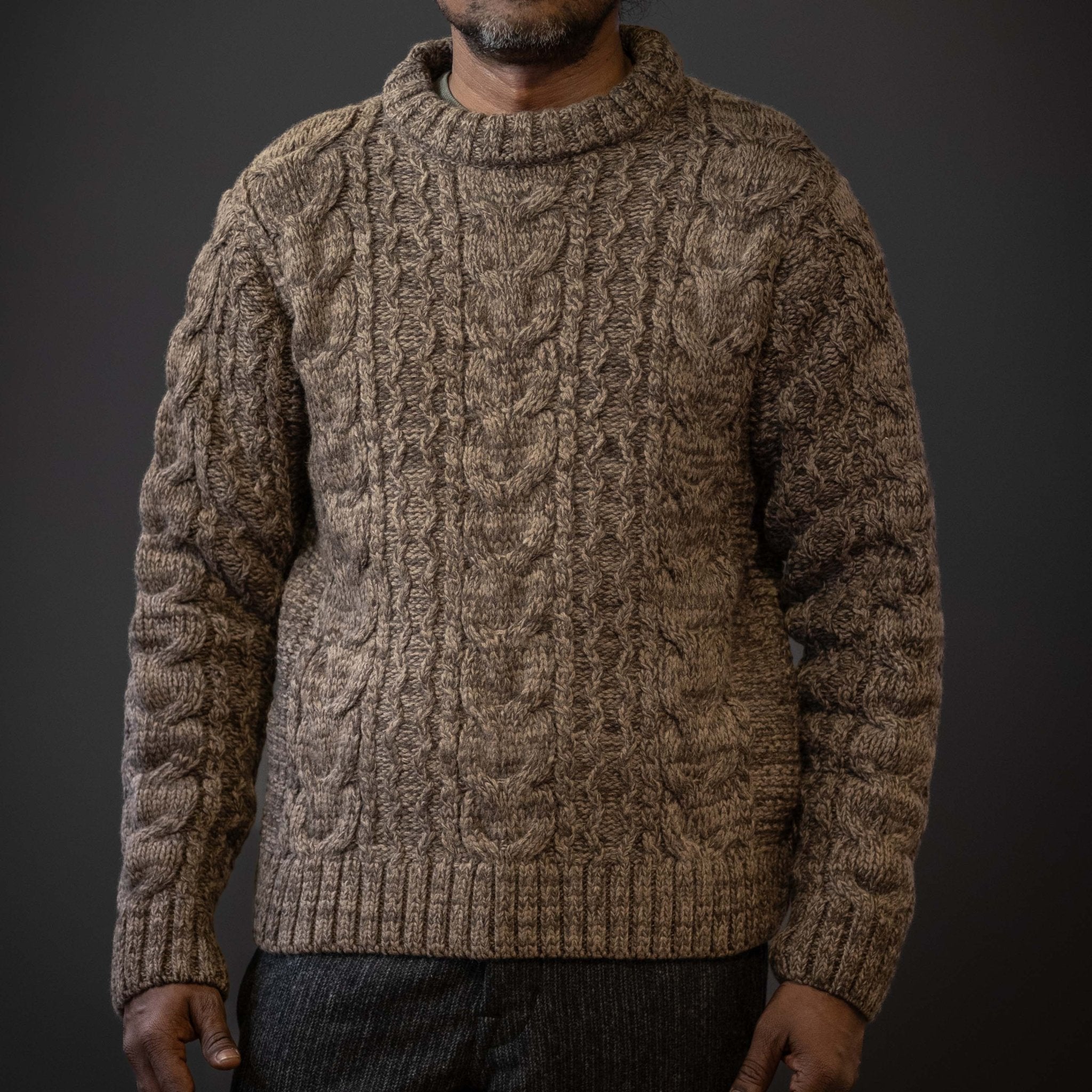 Pike Brothers1946 Mountaineer Sweater brown melangePulloverBritish Parts Lucerne