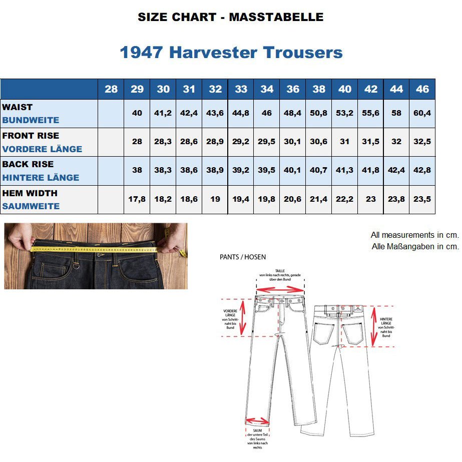 Pike Brothers1947 Harvester Hose Owen blueHosenBritish Parts Luzern