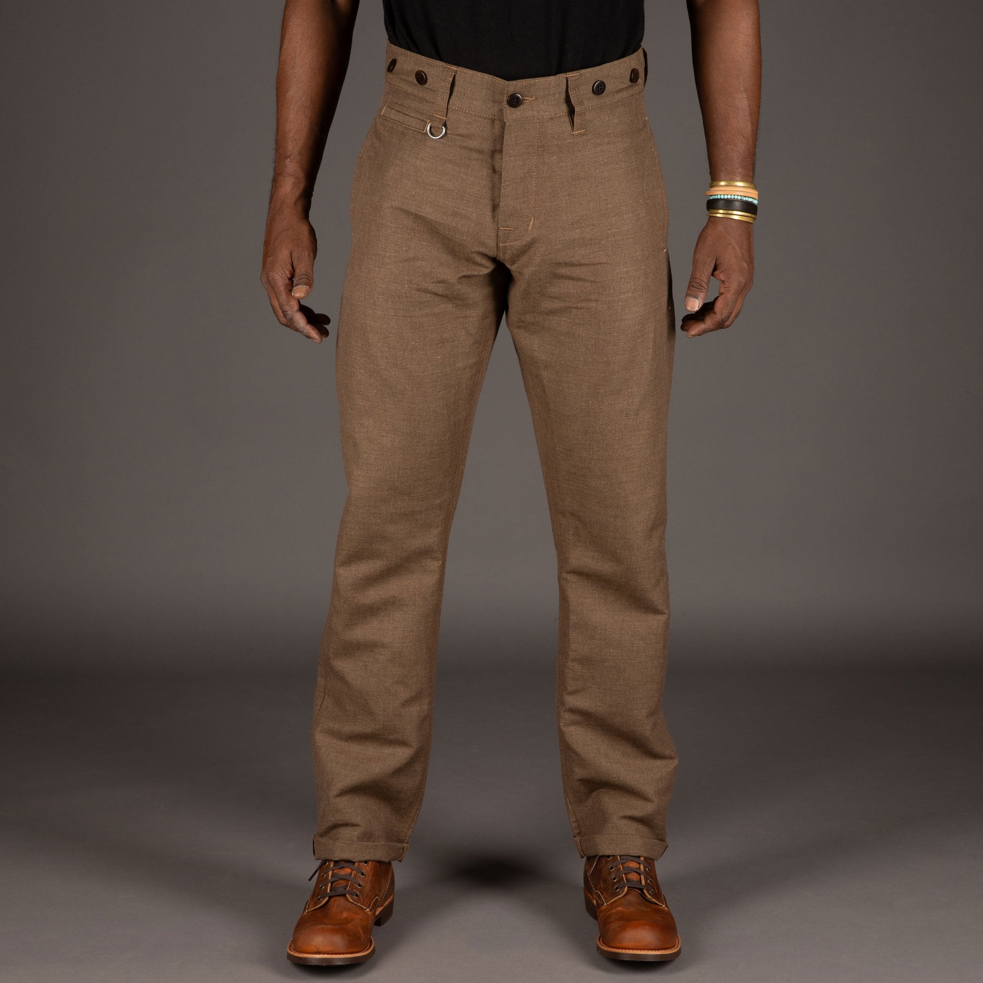 Pike Brothers1947 Harvester trousers Raymond brownPantsBritish Parts Lucerne