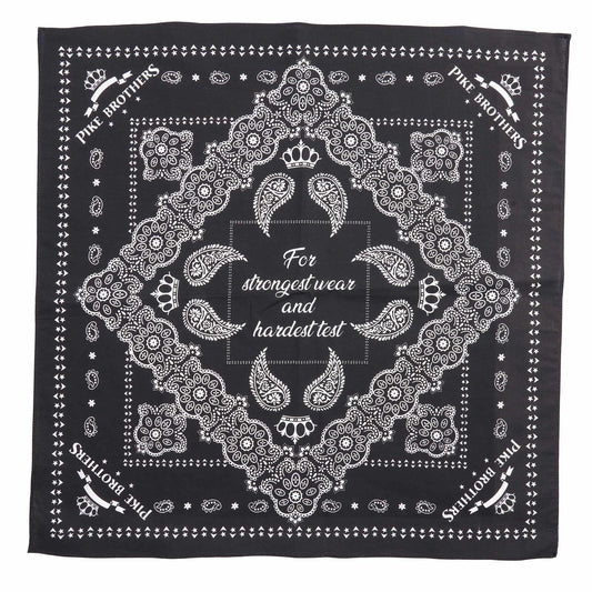 Pike Brothers1947 Logo Bandana BlackScarfBritish Parts Lucerne