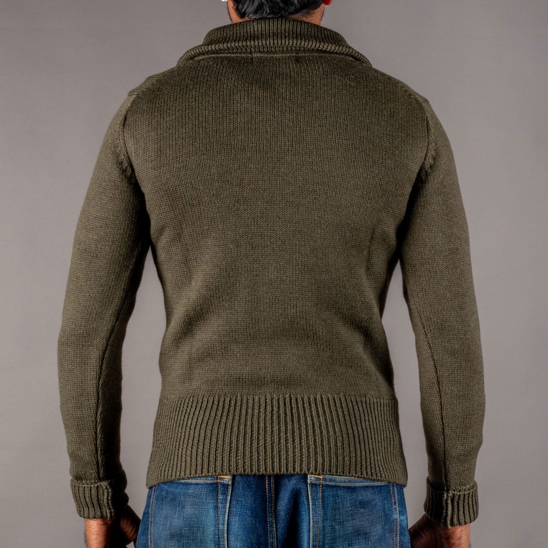 Pike Brothers1948 Troyer Knitted Sweater Army GreenPulloverBritish Parts Lucerne