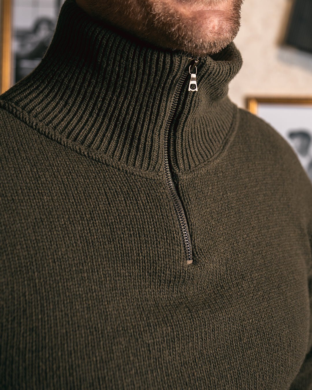 Pike Brothers1948 Troyer Knitted Sweater Army GreenPulloverBritish Parts Lucerne