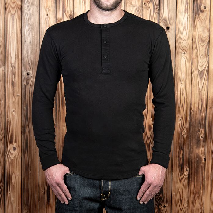 Pike Brothers1954 Utility Shirt Long Sleeve faded blackHenleyBritish Parts Lucerne