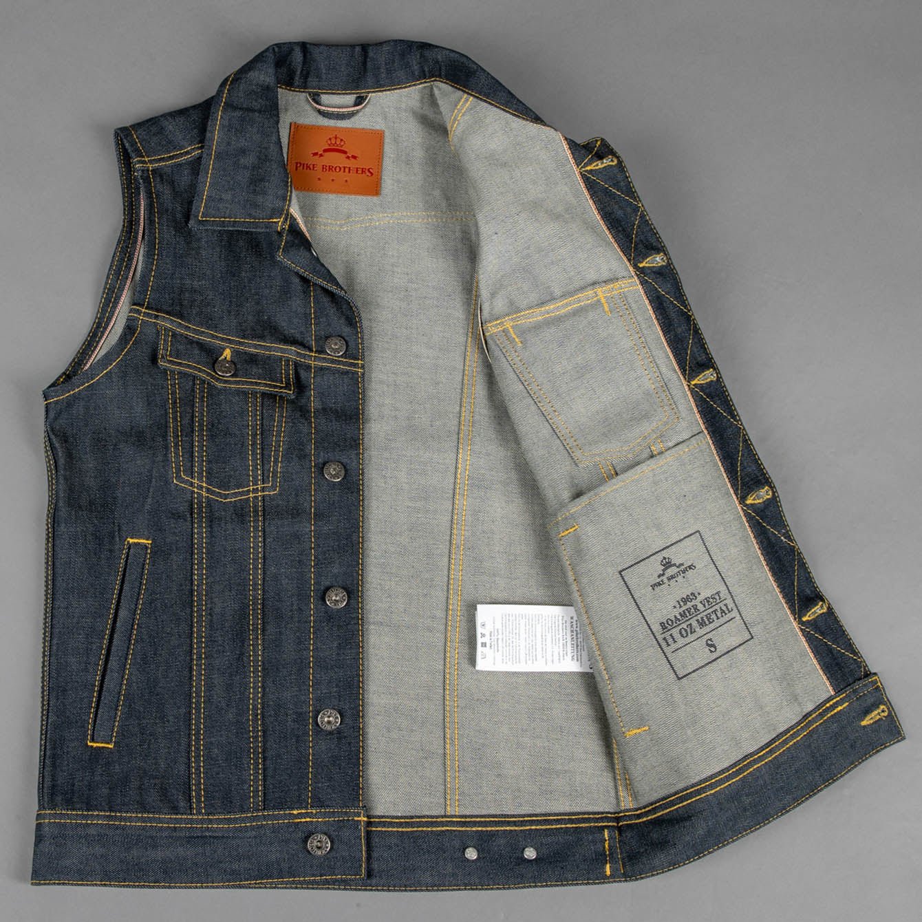 Pike Brothers1963 Roamer Vest 11oz MetalVestBritish Parts Lucerne