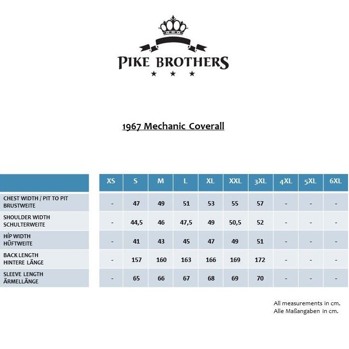 Pike Brothers1967 Mechanic Coverall 10oz IndigoBritish Parts Lucerne