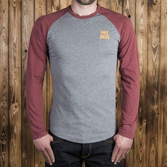 Pike Brothers1968 Baseball Shirt LS red melangeLongsleeve ShirtBritish Parts Luzern