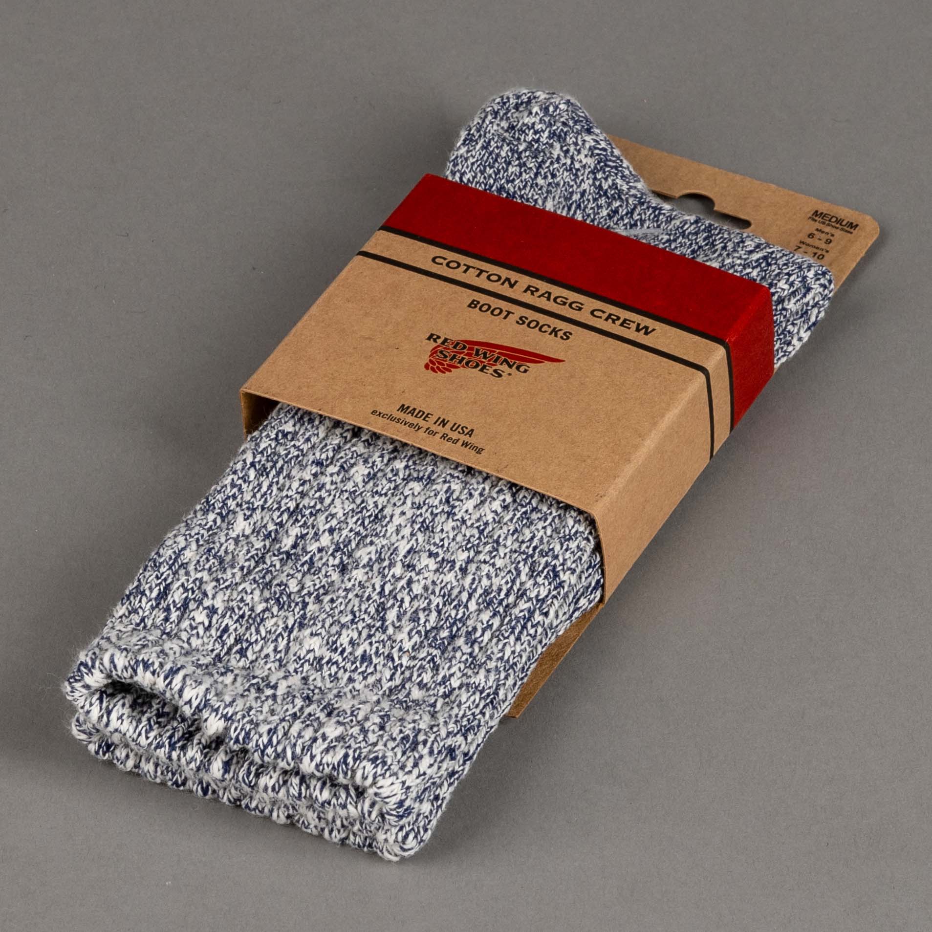 Red Wing ShoesCotton Rag socks blue whiteSocksBritish Parts Lucerne
