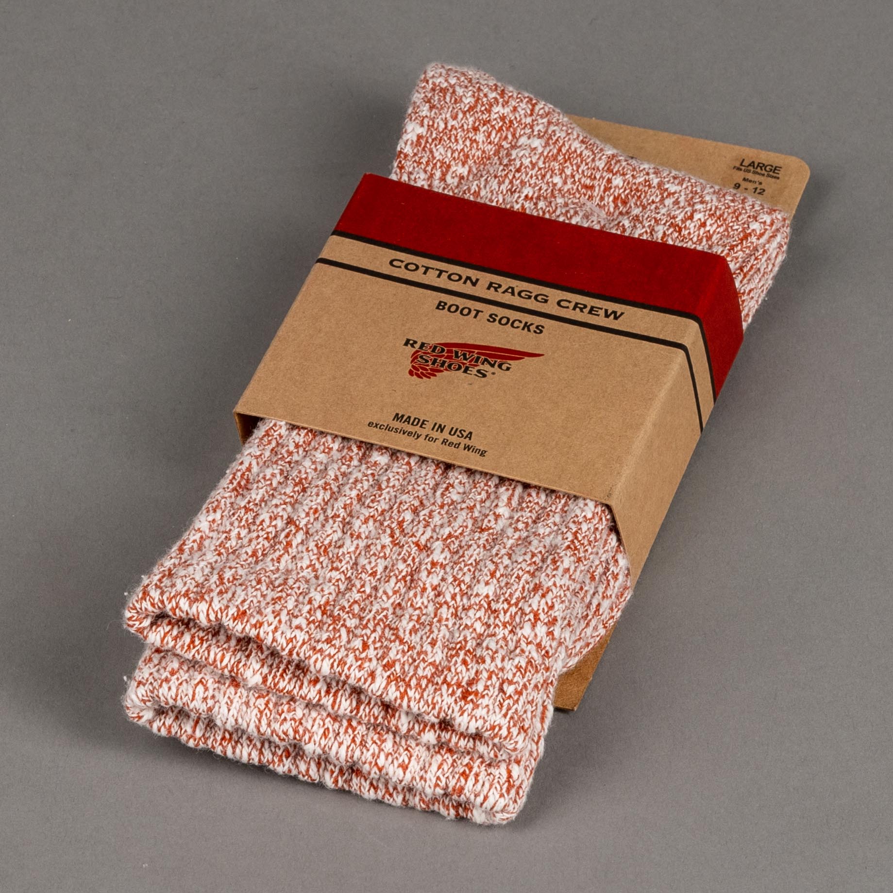 Red Wing ShoesCotton Rag socks red whiteSocksBritish Parts Lucerne