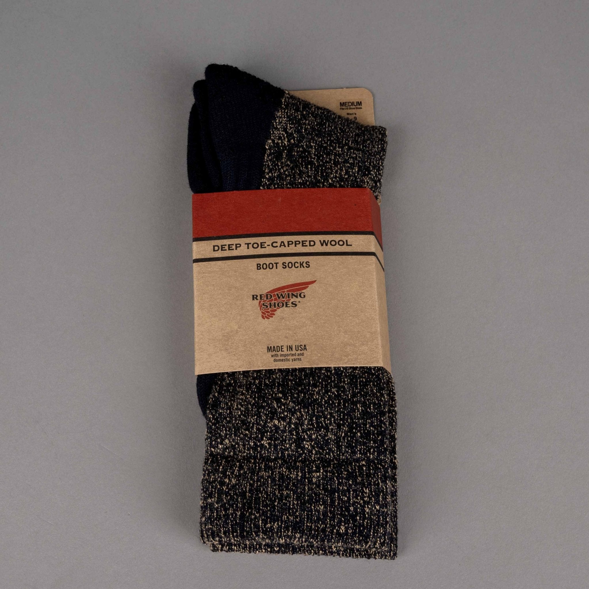Red Wing ShoesDeep Toe Capped Wool Socks black / khakiSocksBritish Parts Lucerne