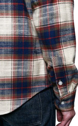Rogue TerritoryOxford Shirt Khaki Slub PlaidShirtBritish Parts Lucerne