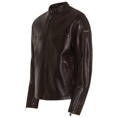 RokkerCommander Leather Jacket BrownMotorcycle JacketBritish Parts Lucerne