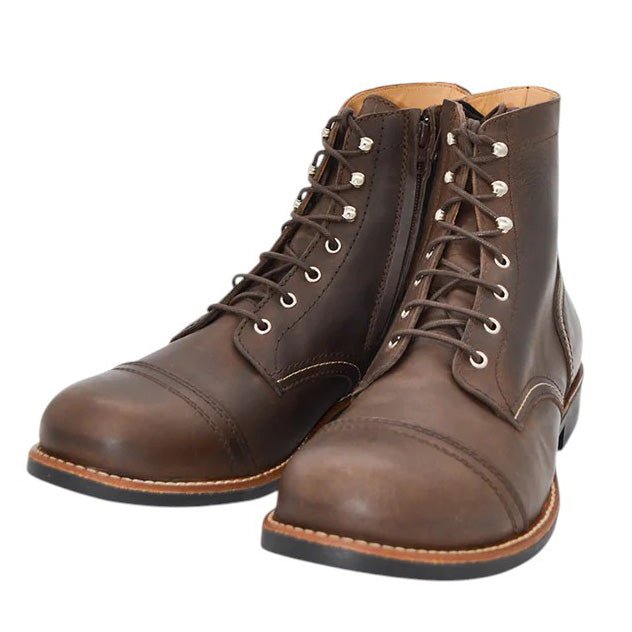 RokkerMoto Ranger motorcycle boots brownMotorcycle bootsBritish Parts Lucerne