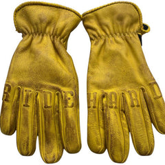 RokkerRide Hard Motorcycle Gloves Natural YellowGlovesBritish Parts Lucerne